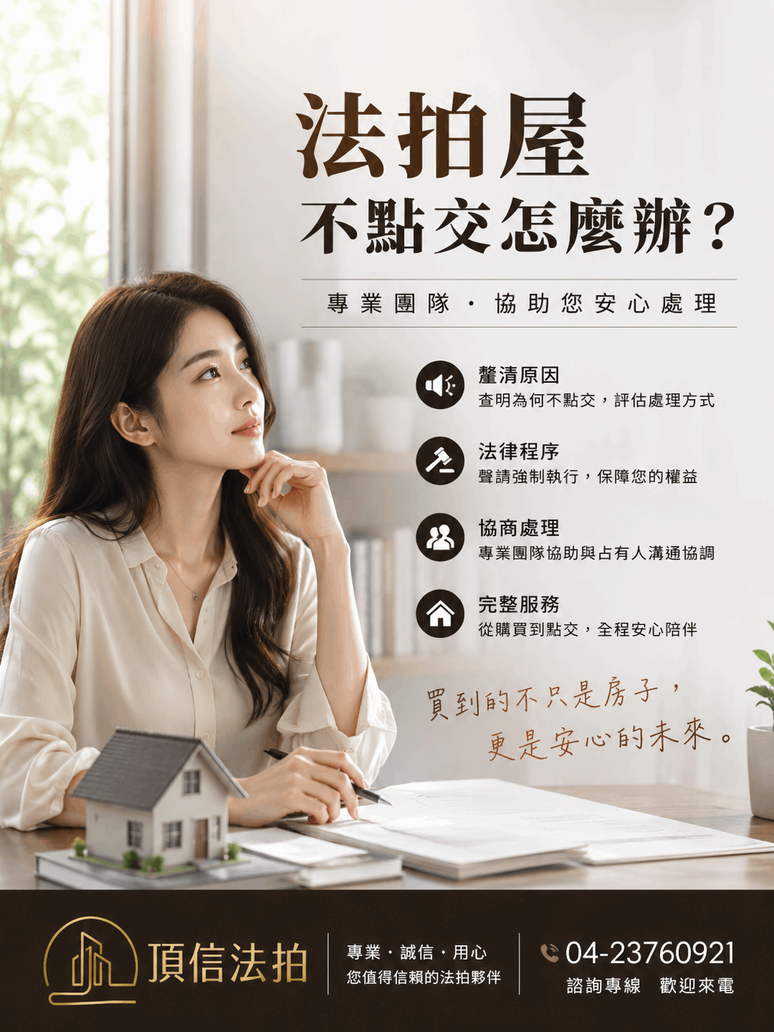 法拍屋不點交原因、法律程序、協調處理與完整服務說明圖